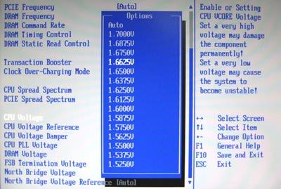 Раздел BIOS «Configure System Performance Setting»